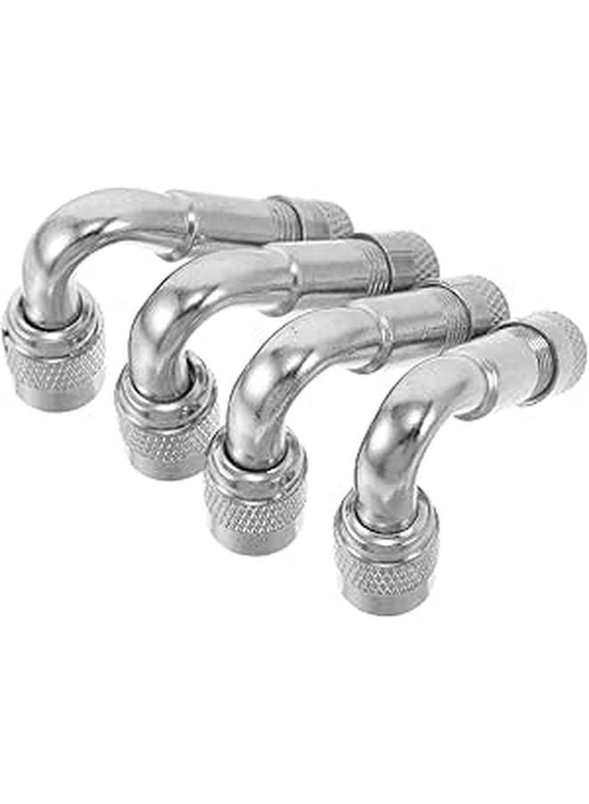 4 Pcs Metal Tire Valve Stem Extensions Fit For Car Motorcycle Truck - Image 1