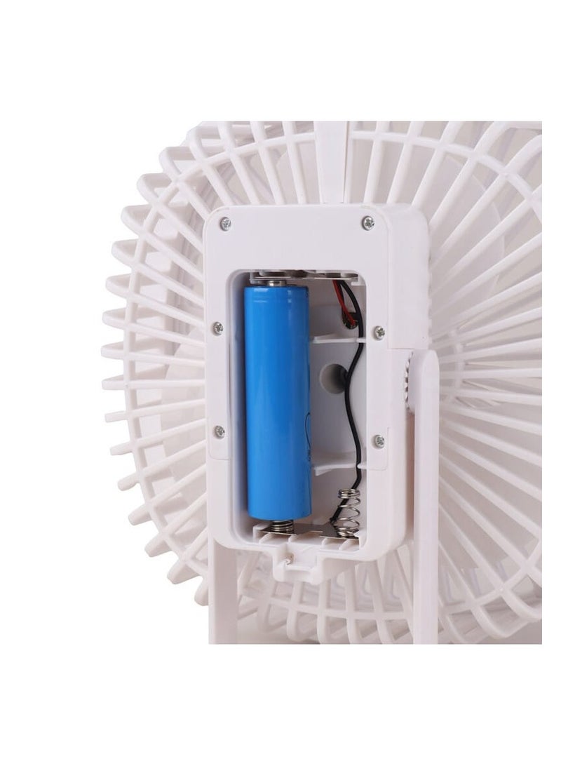Deepking Deepking DK-126 8-Inch Rechargeable Portable Table Fan with Built-In LED Lamp – Silent Operation, Long Battery Life, and Adjustable Airflow – Ideal for Home, Office, and Outdoor Use  - Image 2