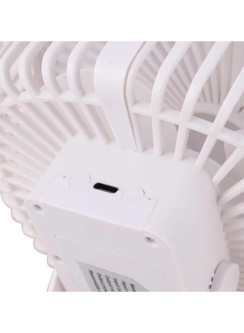 Deepking Deepking DK-126 8-Inch Rechargeable Portable Table Fan with Built-In LED Lamp – Silent Operation, Long Battery Life, and Adjustable Airflow – Ideal for Home, Office, and Outdoor Use  - Image 3