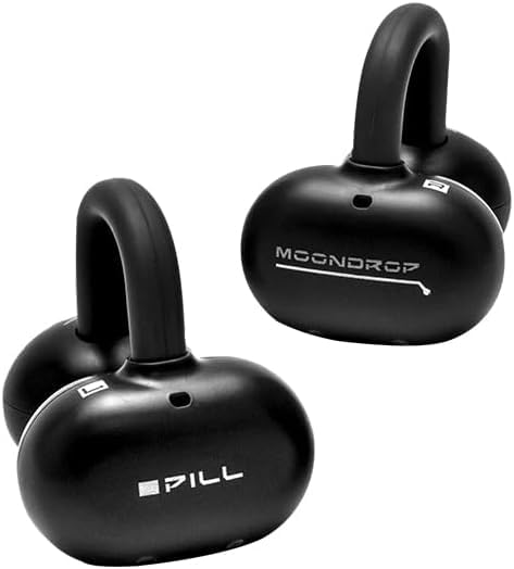 Moondrop Pill Open Ear Headphones OWS Hanging Earphones IPX4 Ear Clip Wireless Earbuds Black - Image 1