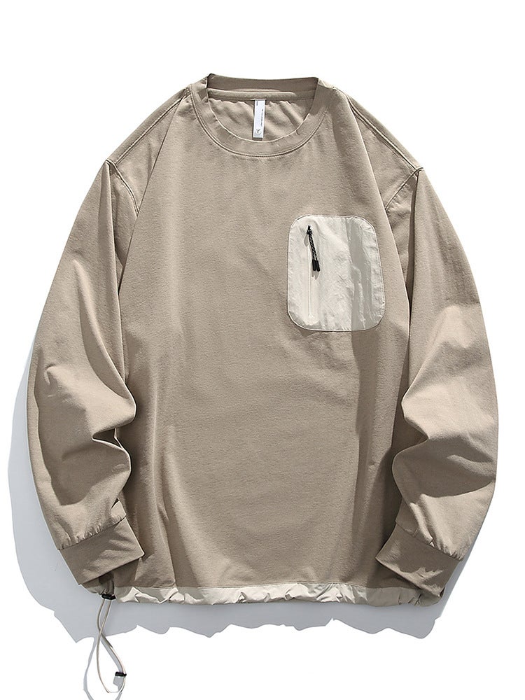 Trendy Brand Normcore Style Long-Sleeved T-Shirt For Men Running Fitness Antibacterial Moisture-Wicking Sun Protection Sports Quick-Drying Clothing For Men - Image 1