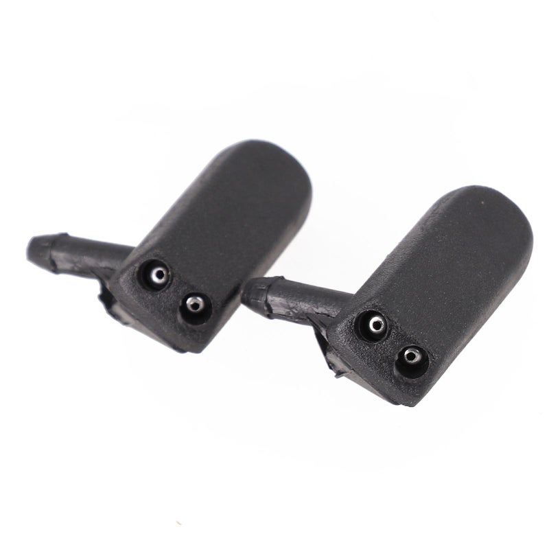 Set Of 2 Type A Black ABS Plastic Nozzles For Windscreen Washer Jets Compatible With Golf And Eurovan Models 191955985A - Image 2