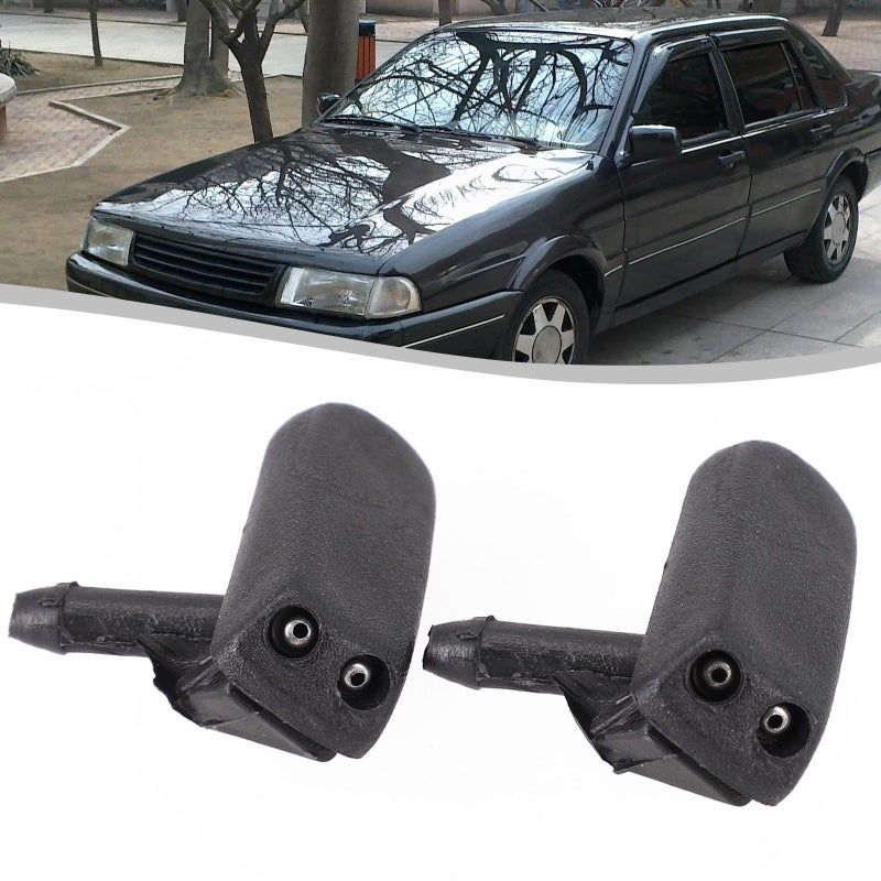 Set Of 2 Type A Black ABS Plastic Nozzles For Windscreen Washer Jets Compatible With Golf And Eurovan Models 191955985A - Image 5