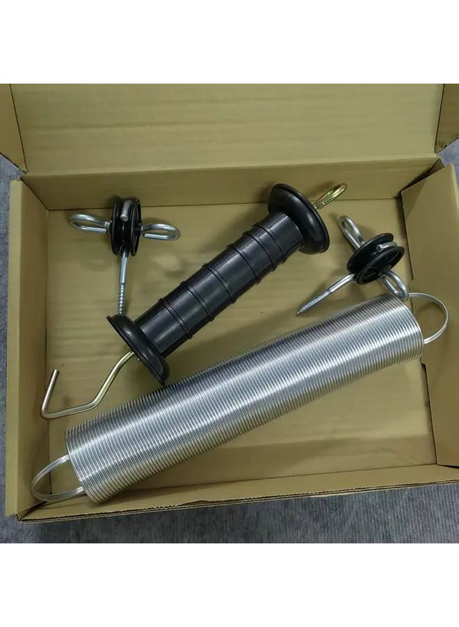 Black 5M Extendable Electric Fence Gate Kit with Tension Spring and Insulated Handle - Image 3