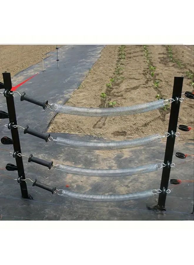 Black 5M Extendable Electric Fence Gate Kit with Tension Spring and Insulated Handle - Image 2