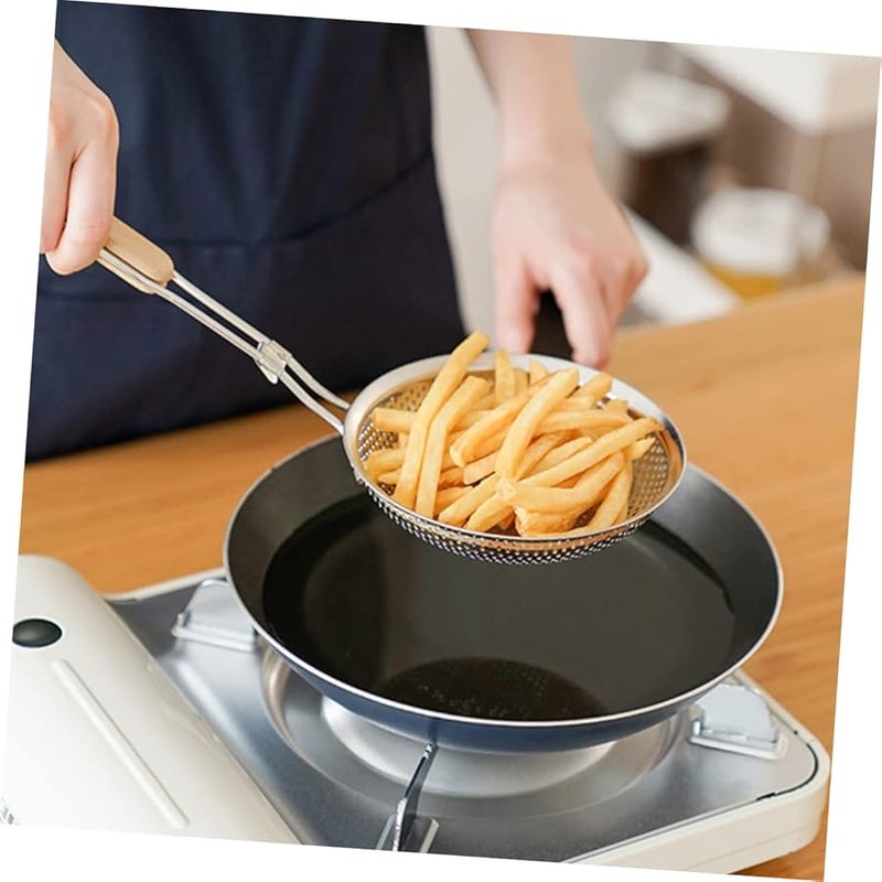 Stainless Steel Strainer Spoon Long Handle Oil Filter Colander For Kitchen Cooking - Image 4