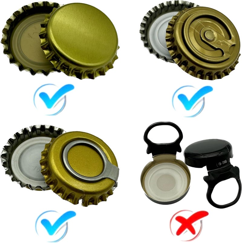 WENNING Manual Beer Bottle Capper Tool with 150 count Beer Bottle Caps,26mm Beer Corking Machine for Home Brewing（Crown Cap WN005） - Image 2