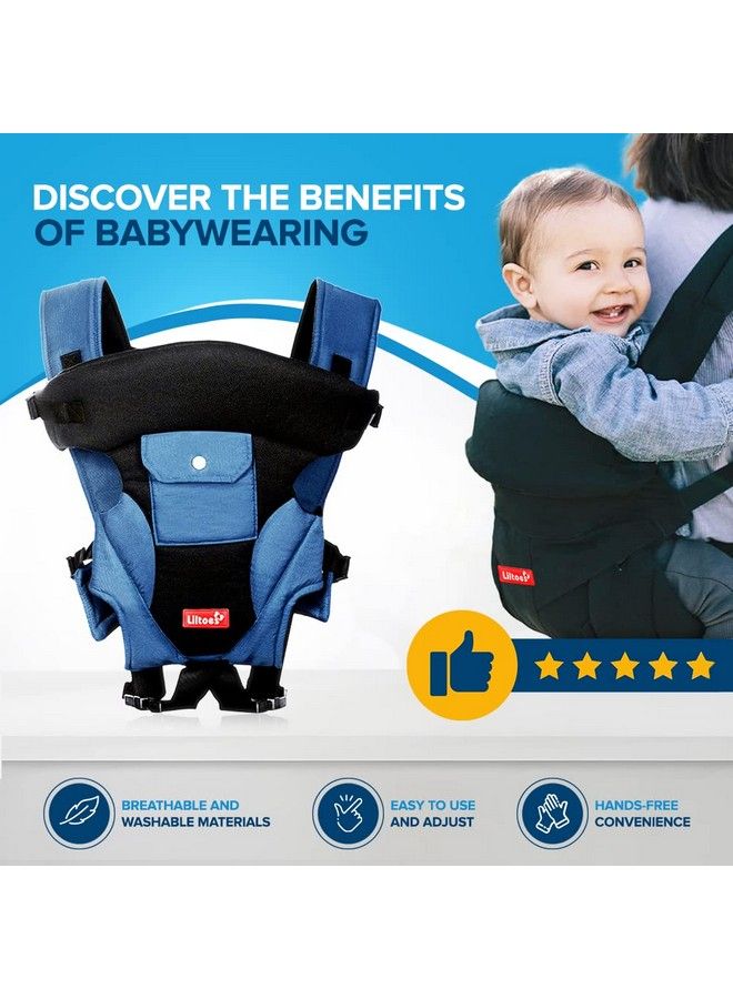 Liltoes حقيبة حمل الأطفال من عمر 3 أشهر إلى سنتين؛ حقيبة الكنغر بثلاثة أوضاع للحمل، أقصى وزن يصل إلى 12 كجم (أزرق) - Image 5