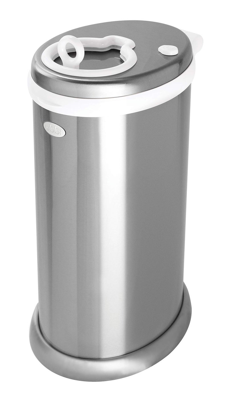 ubbi Ubbi Steel Diaper Pail Odor Locking No Special Bag Required AwardWinning Registry MustHave Chrome 