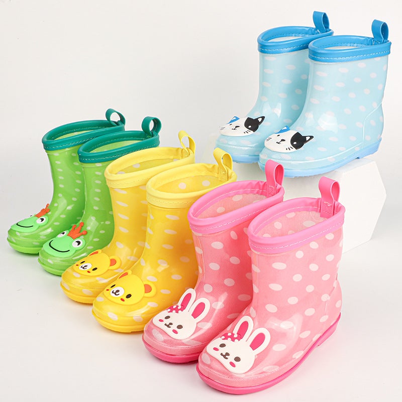 Export Creative Flower Cloth Cartoon Children Rain Shoes Boots Water Sleeve Rubber Shoes Non-Slip Soft Bottom Light A Generation Of Hair - Image 5