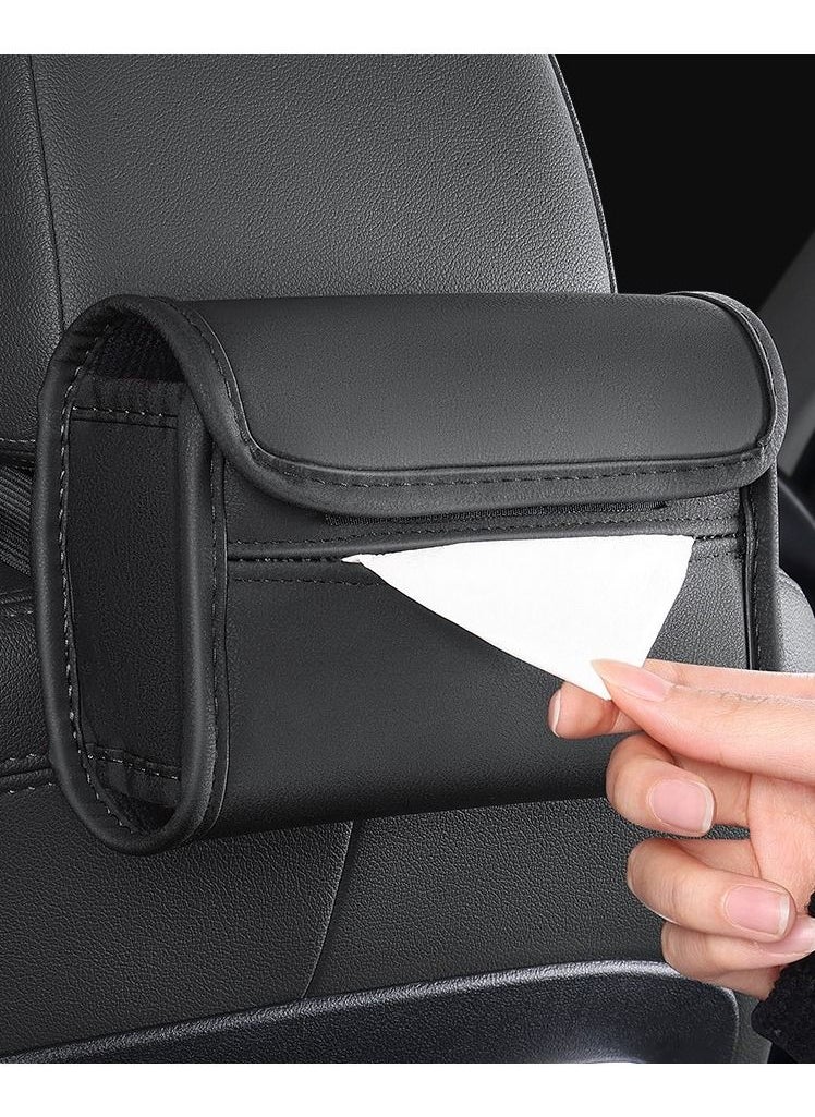 DUNISO - Car Sun Visor Tissue Box Holder Paper Towel Napkin Box Cover Seat Back Bracket Portable Car Mount Organizer Car Accessories - Image 1