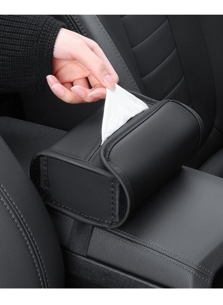 DUNISO - Car Sun Visor Tissue Box Holder Paper Towel Napkin Box Cover Seat Back Bracket Portable Car Mount Organizer Car Accessories - Image 1