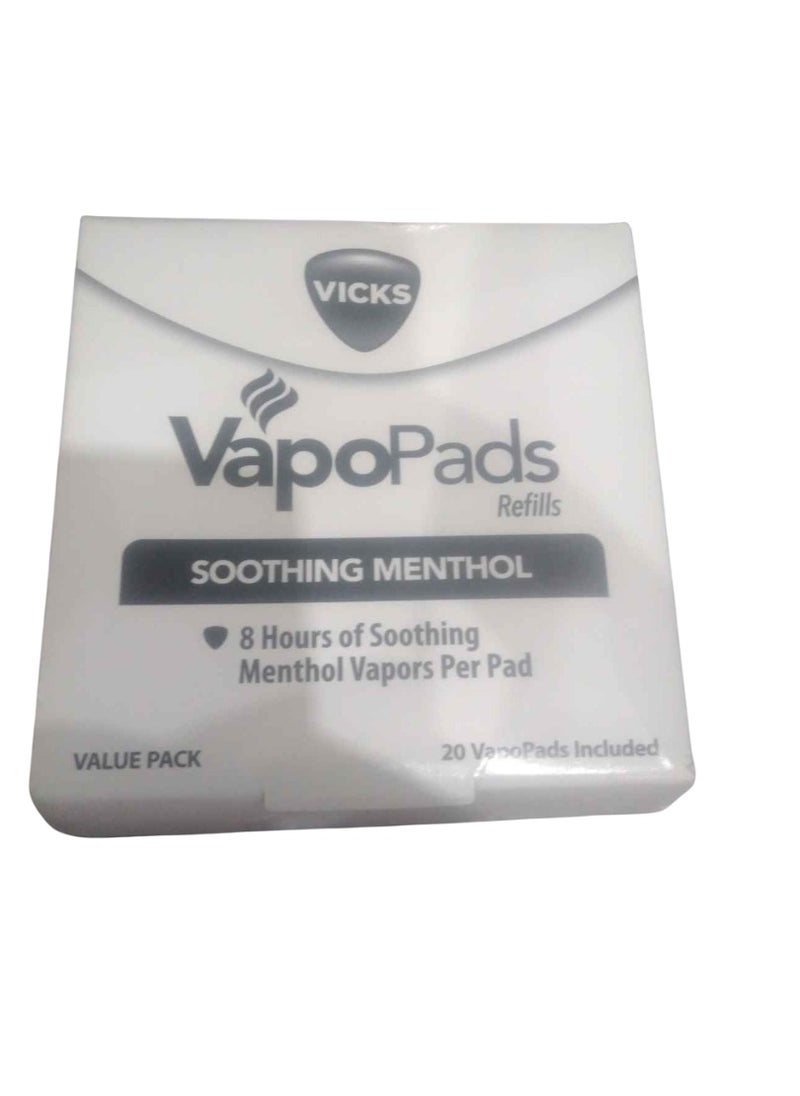 Vicks Vicks VapoPads, 20 Count â€“ Soothing Menthol Vapor Pads for Vicks Humidifiers, Vaporizers, Waterless Vaporizers, and Plug-Ins, VSP-19 