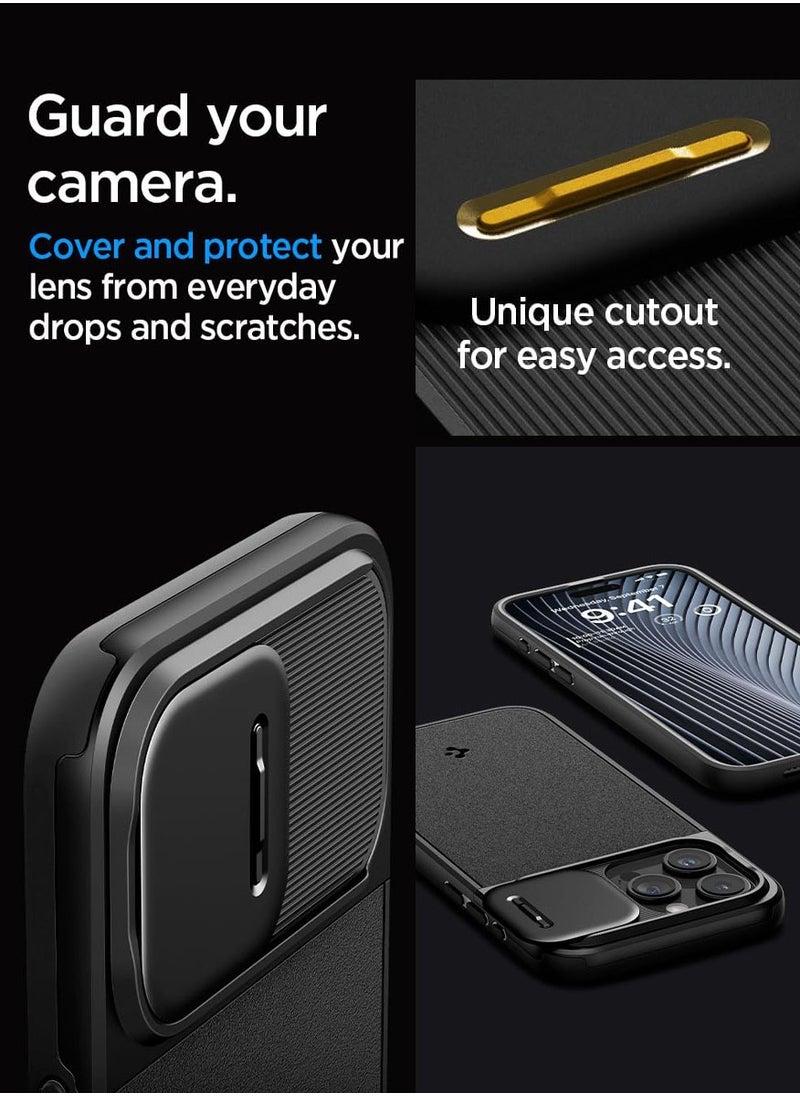 Spigen - Optik Armor MagFit for iPhone 15 Pro Max Case Cover with MagSafe - Black - Image 1