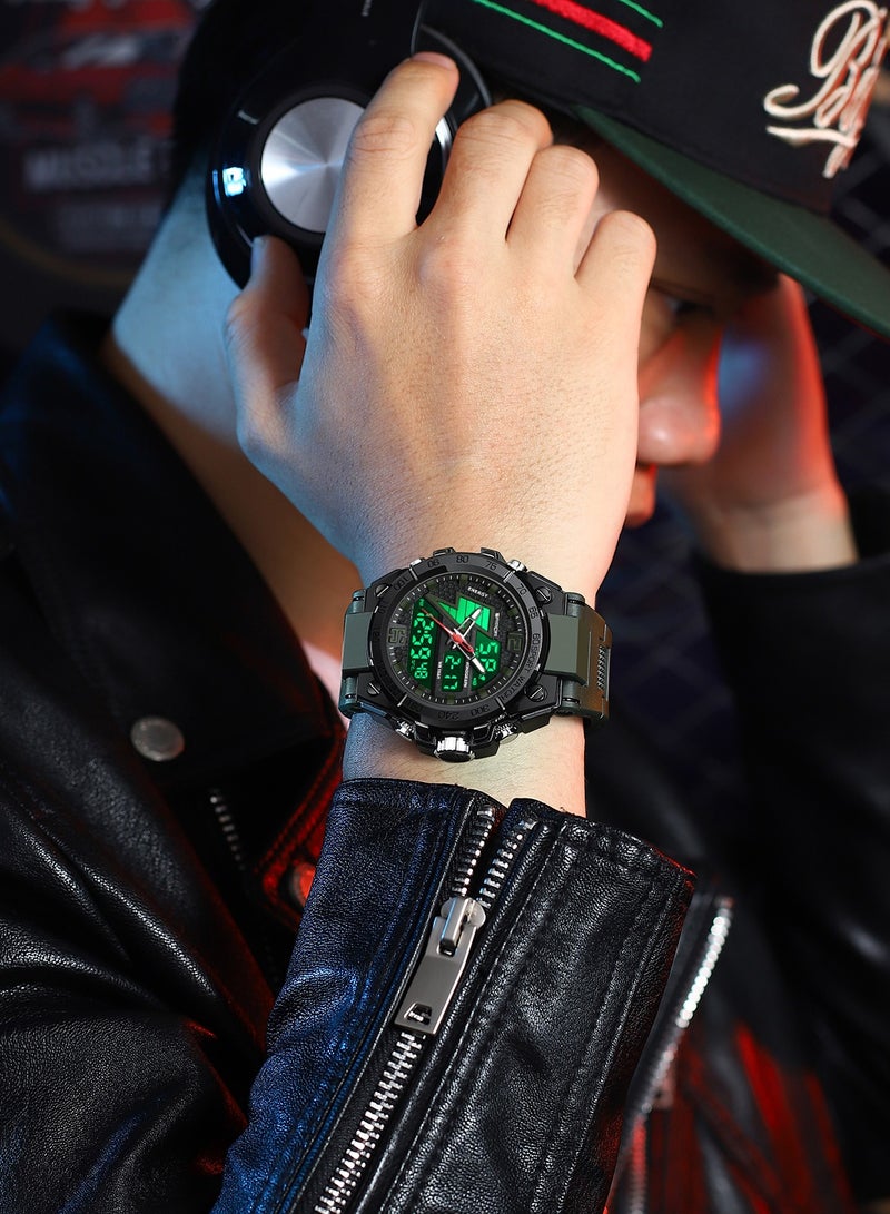 Sanda Men's Analog Digital Alarm Wrist Watches Waterproof Outdoor Sports Chronograph Hand Clock Trendy Fashion - Image 3