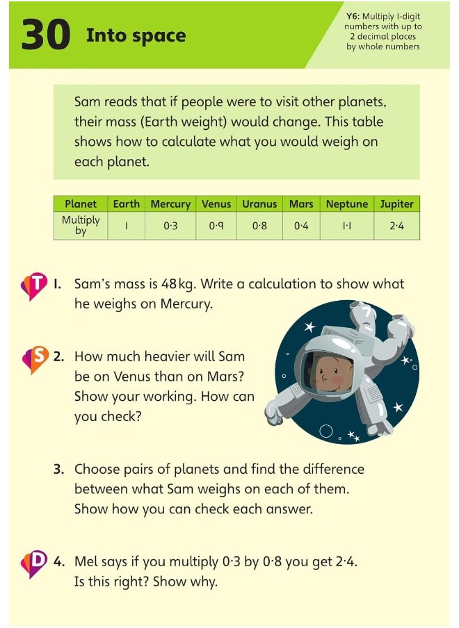 null - Pinpoint Maths Year 6 Problem Solving and Reasoning Challenge Cards: Y6 Problem Solving and Reasoning Pk - Image 1
