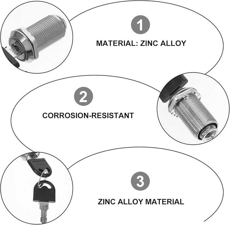 Zinc Alloy Mailbox Locks 10pcs with Keys for Cabinet Drawer Cupboard Letter Box Office Desk School Locker - Image 5