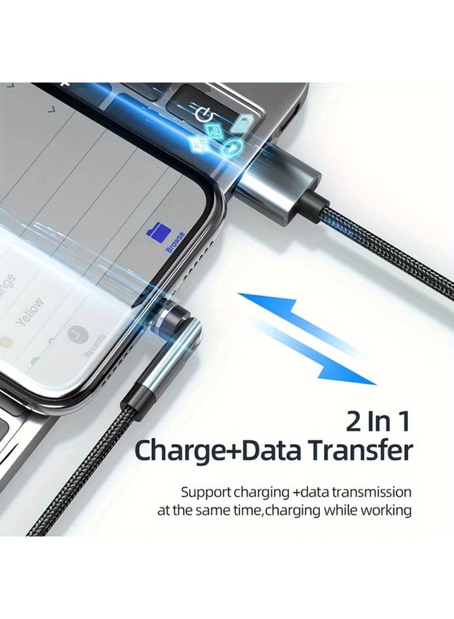 كابل الشحن السريع المغناطيسي الأحمر بطول 1 متر مع موصل USB-C دوّار بزاوية 540 درجة وشدة تيار 3 أمبير - Image 3