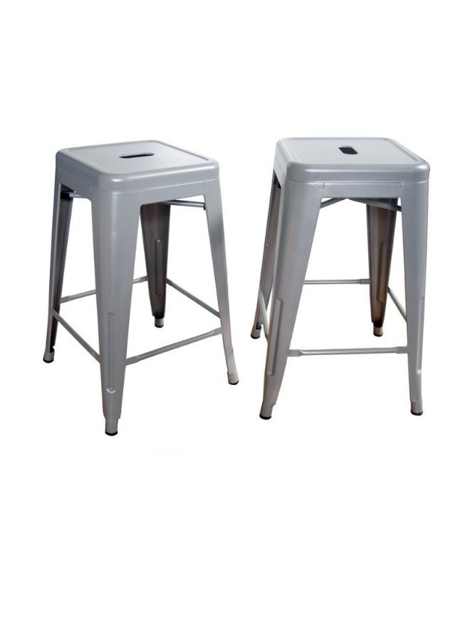 SMART HOME Cafe chairs set consisting of 2 chairs, a dining chair, and a single high chair made of sturdy steel for dining room/kitchen/party  - Image 1