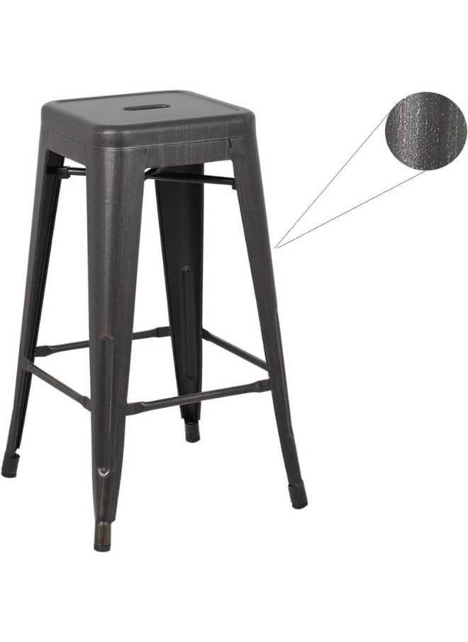 SMART HOME Cafe chairs set consisting of 2 chairs, a dining chair, and a single high chair made of sturdy steel for dining room/kitchen/party  - Image 2