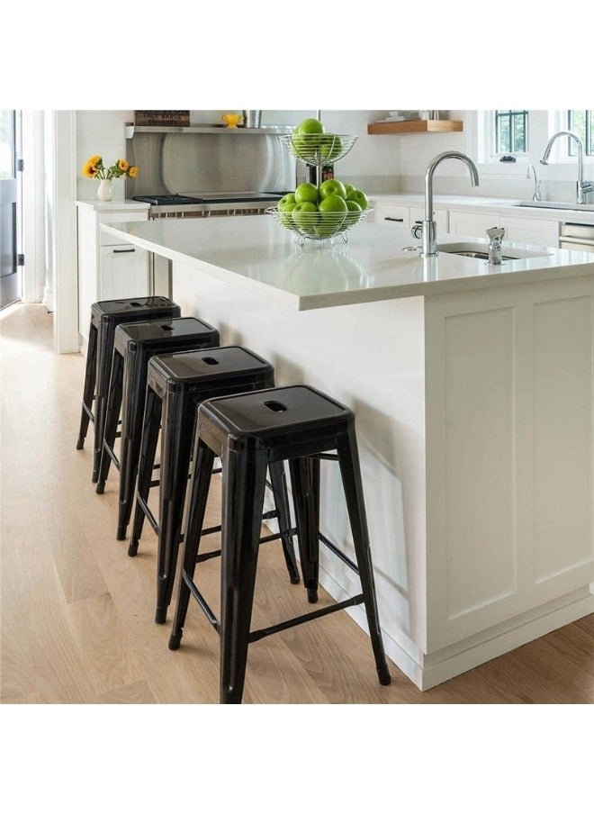 SMART HOME Cafe chairs set consisting of 2 chairs, a dining chair, and a single high chair made of sturdy steel for dining room/kitchen/party  - Image 5