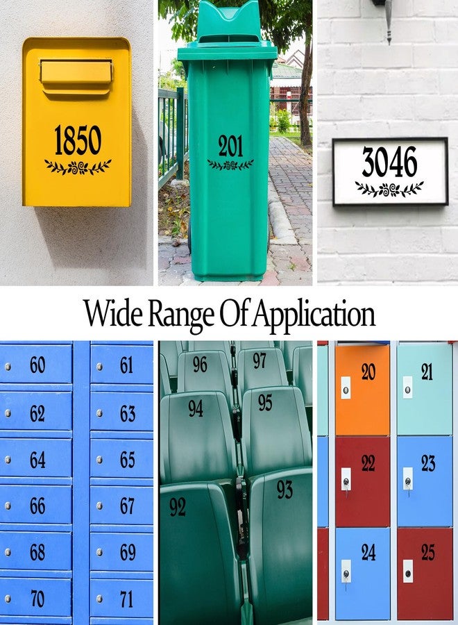 HLARTNET 2 Inch Black Mailbox Numbers Stickers, 4 Set Waterproof Rustic Mailbox Decal, Self Adhesive Vinyl Number for Mail Box, Door, Garbage Bins - Image 4