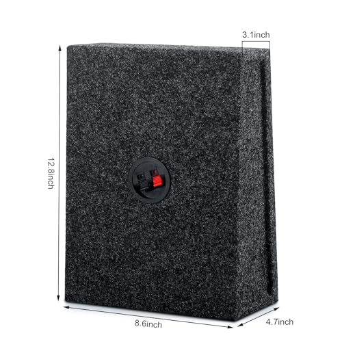 BBTO 2 Pcs Angled Style Car Audio Speaker Box 6 x 9 Inch Car Audio Enclosures Sturdy Constructed Truck Speaker Box for Home Vehicle Subwoofer Sound Supplies(8.66 x 4.72 x 12.8 Inch) - Image 3