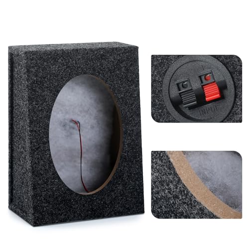 BBTO 2 Pcs Angled Style Car Audio Speaker Box 6 x 9 Inch Car Audio Enclosures Sturdy Constructed Truck Speaker Box for Home Vehicle Subwoofer Sound Supplies(8.66 x 4.72 x 12.8 Inch) - Image 2