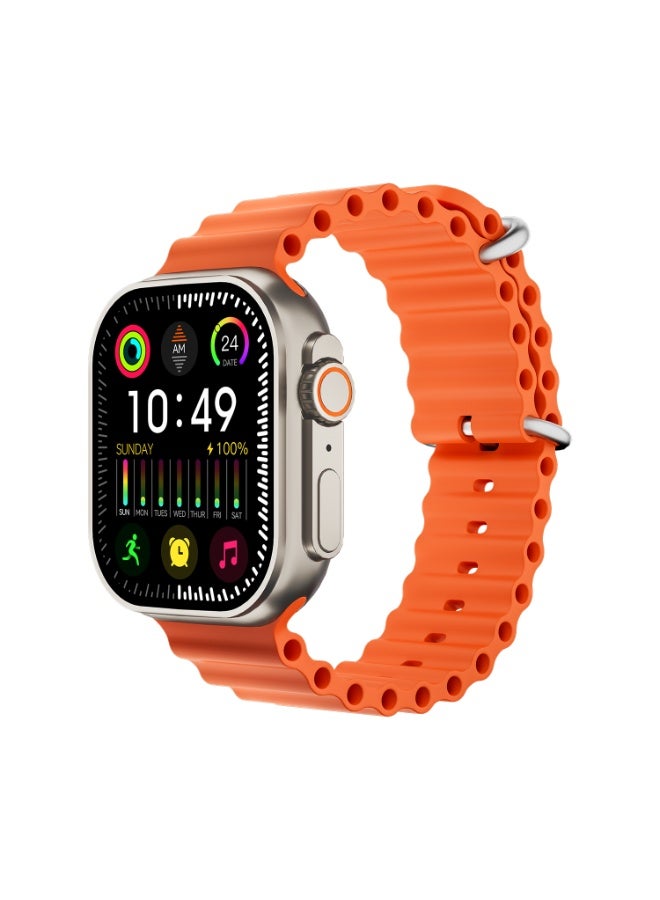 AROAQ SW30 Ultra 4G LTE Android Smartwatch – 2GB+16GB, 2.02” HD TFT Screen, Heart Rate Monitor, GPS, Wi-Fi, Bluetooth, Android 8.1 – Orange - Image 1