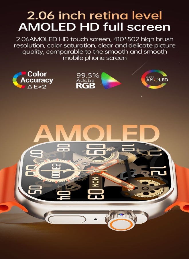 AROAQ SW30 Ultra 4G LTE Android Smartwatch – 2GB+16GB, 2.02” HD TFT Screen, Heart Rate Monitor, GPS, Wi-Fi, Bluetooth, Android 8.1 – Orange - Image 5