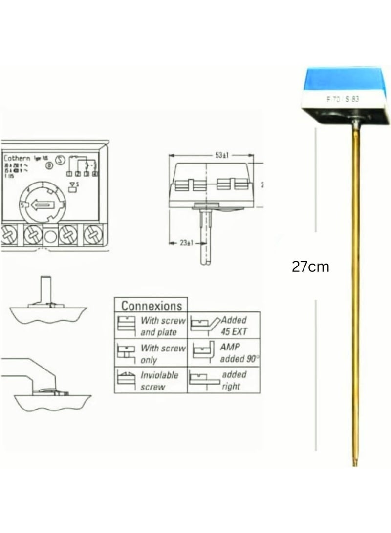 سبارك ترموستات TUS TUS 00198 20 أمبير 250 فولت ترموستات سخان الماء - Image 2