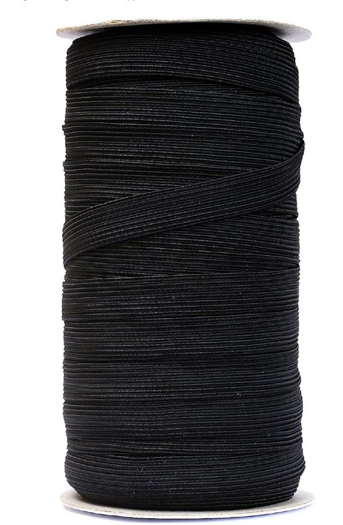 BLACK 5 INCH WIDE KNITTED ELASTIC 10 METER USED FOR SEWINGSTITCHINGTAILORING ELASTIC PANTS AND OTHER DIY ITEMS