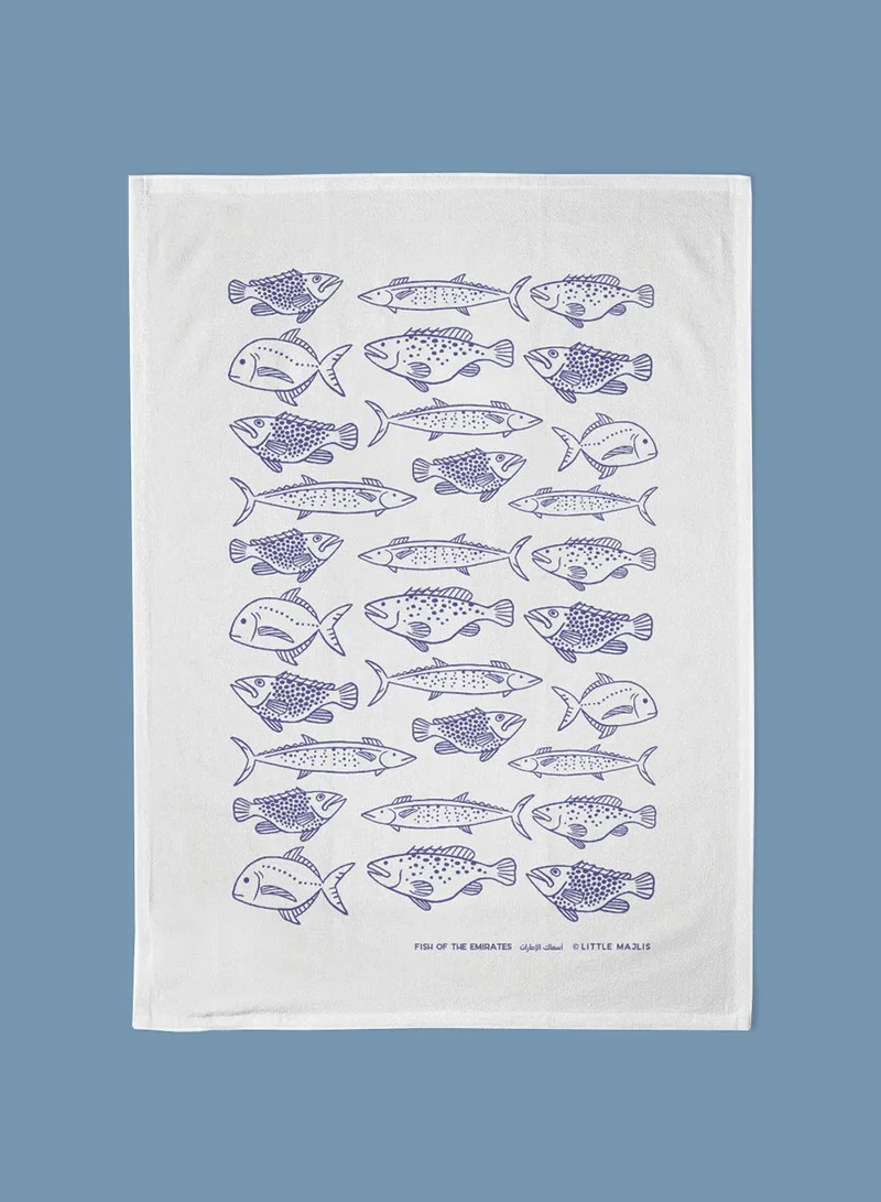 ليتل مجلس Cotton tea towel, Fish of the Emirates