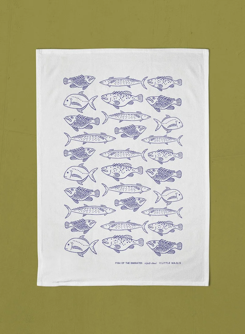 ليتل مجلس Cotton tea towel, Fish of the Emirates
