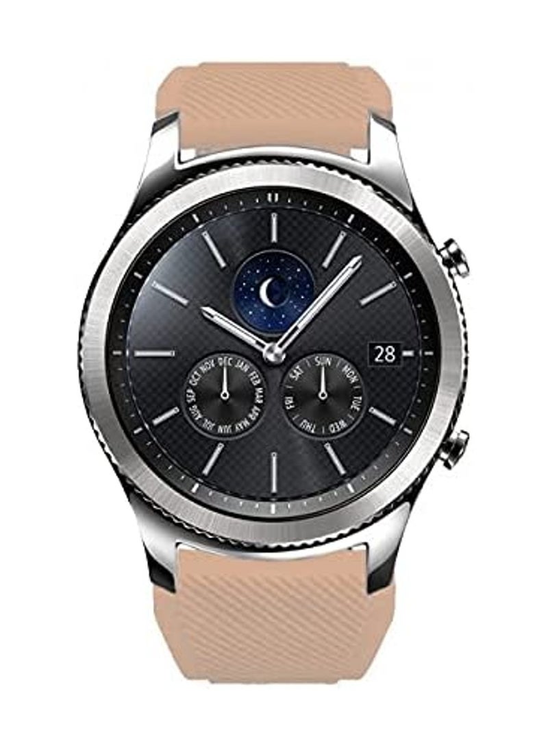 VITION حزام لهواوي GT / هواوي GT 2 (46 مم) GT2 برو / سامسونج جالاكسي ووتش 46 مم / جالاكسي ووتش 3 45 مم، أحزمة سيليكون 22 مم بلون بني فاتح - Image 3