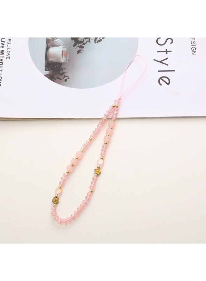 NIBEMINENT Phone Charm/ Chain Strap for Women Girls, Crystal Stone Cell Phone Case Lanyard Wrist Strap - Image 1