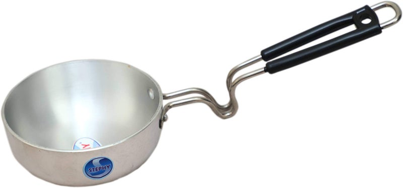STEPHY Aluminium Tadka Pan with Unbreakable Steel Handle Tadka Pan (11+15 cm) - Image 3