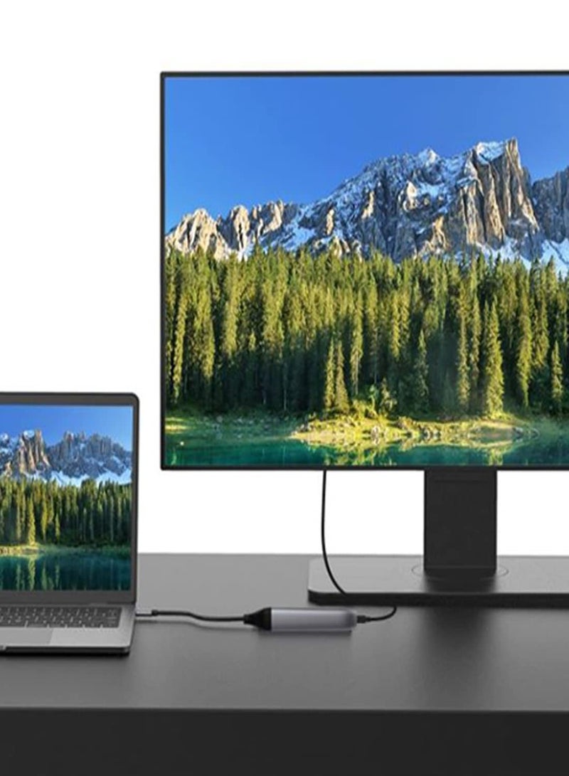 محول USB C إلى HDMI مزود بـ 3 منافذ USB 3.0، ومخرج HDMI 4K، ومتوافق مع MacBook Pro وiPad وXPS وSurface وAndroid والمزيد، يتطلب وضع DP البديل - Image 3