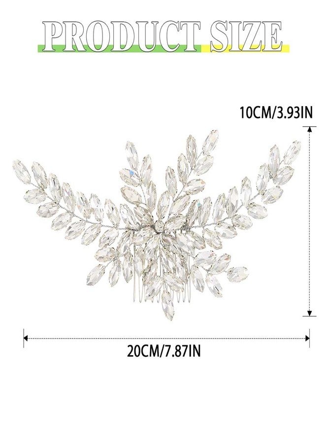 JONKY Rhinestone Bride Wedding Hair Comb Crystal Hair Jewelry Bridal Hair Accessories for Women - Image 4