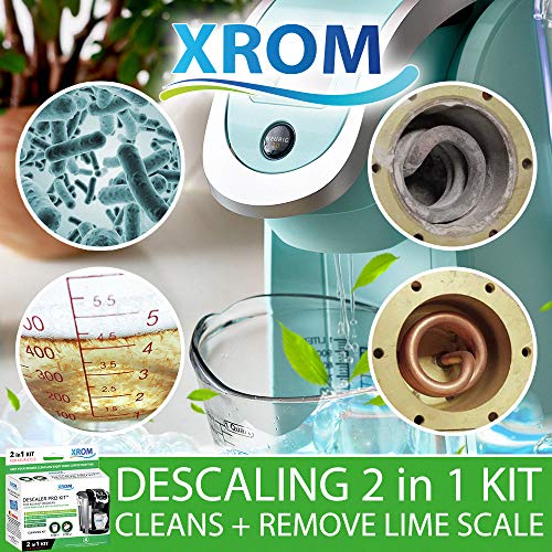 XROM Plant Based Descaling & Cleaning Kit, Compatible With All K-Cup Keurig 2.0 Brewers, All Natural Ingredients, Rinse Pods, Descaler Solution For Keurig Coffee Makers< 2 Uses. - Image 2