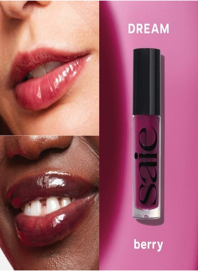 Saie Saie   Glossy Bounce™  High Shine Lip Gloss -  Dream - berry ,  Moisturizing Oil Infused, 5ml  - Image 3