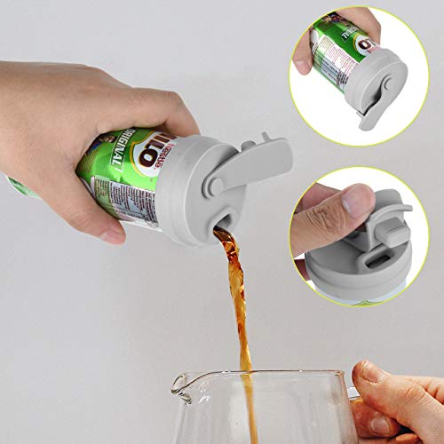 CM Silicone Slim Can Lids Beverage Can Lid Cover Protector for Slim Can and Skinny Can Hard Seltzer, Soda, Beer, Energy Drinks, Juice (Gray (2 Pcs)) - Image 4