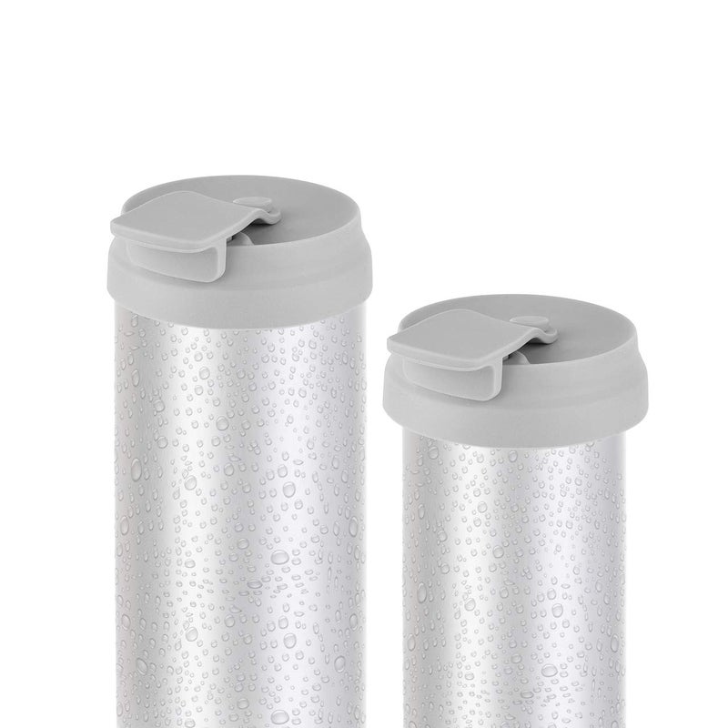 CM Silicone Slim Can Lids Beverage Can Lid Cover Protector for Slim Can and Skinny Can Hard Seltzer, Soda, Beer, Energy Drinks, Juice (Gray (2 Pcs)) - Image 3