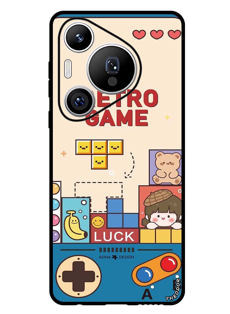 Theodor Protective Case Anti Scratch Shock Proof Bumper Cover For Huawei Pura 70 Pro Retro Games - Image 1