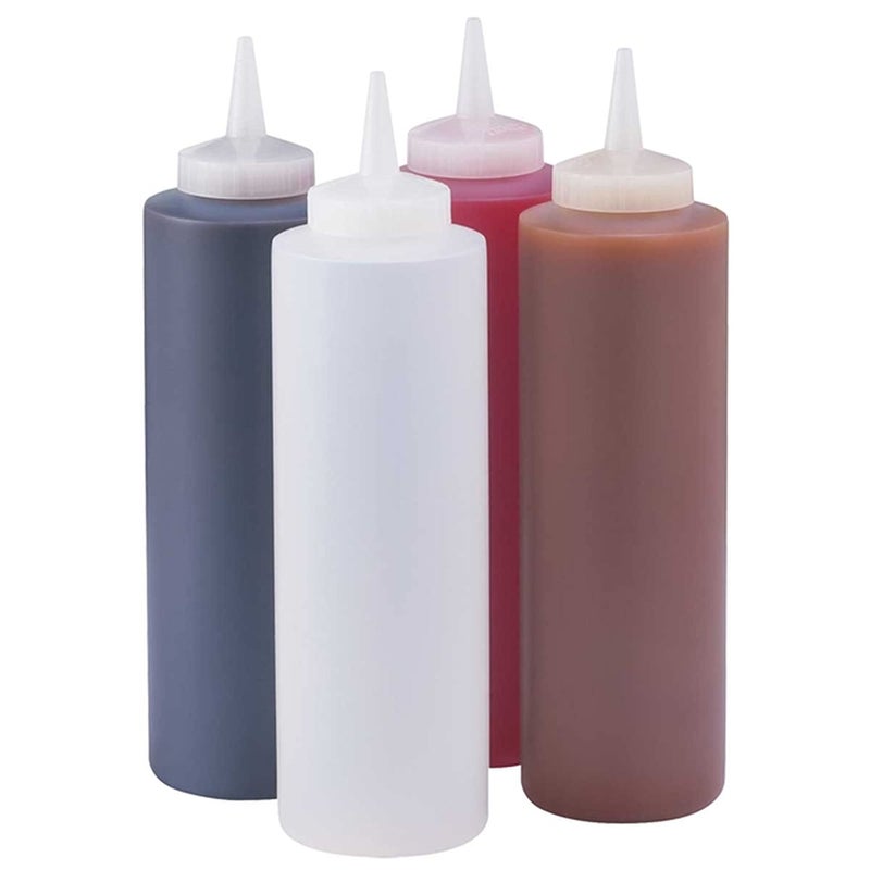 Andrew James Pack of 6 Transparent Clear Squeeze Bottle 1000 ML-Plastic Squeeze Bottles for Ketchup BBQ Sauce Syrup Condiments Mustard Mayo Hot Sauce Olive Oil Dressing|Commercial for Industrial Use - Image 5