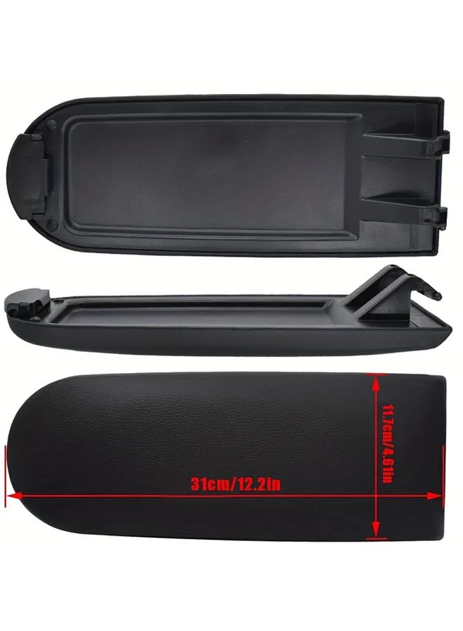 Central Armrest Cover And Storage Box For Jetta Golf 4 Passat B5 1998 2005 Black - Image 2