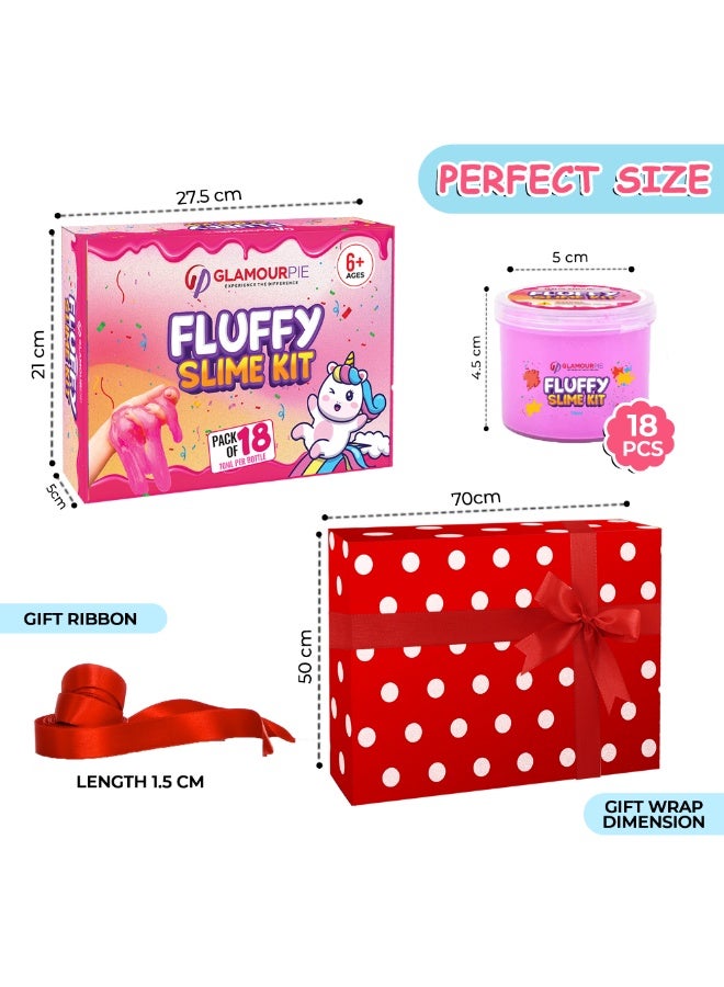GlamourPie 18 Packs Slime Kit for Kids Non-sticky, glossy, and scented cloud slime for kids, girls, and Boys- Perfect for birthday gifts and favors. Fun Play [70ML x18] - Image 2