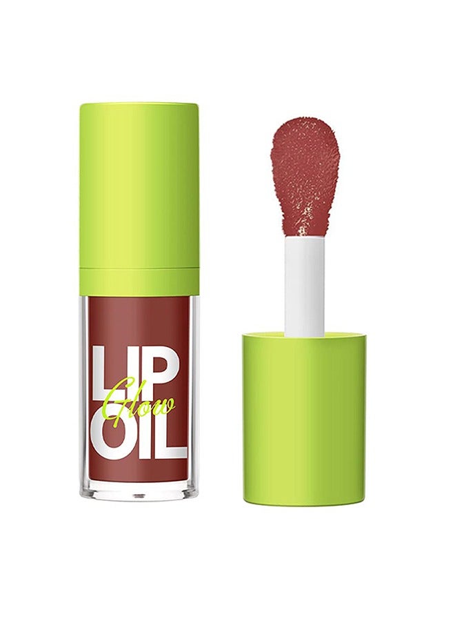 JOVIALITY Big Brush Head Lip Oil, Ultra-Hydrating & Nourishing, Smooth Glossy Finish Lip Glow Oil, Shiny and Vegan Tinted Lip Gloss, Non-Sticky Formula(HUGGING) - Image 1