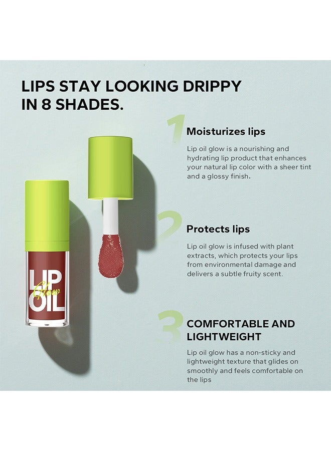 JOVIALITY Big Brush Head Lip Oil, Ultra-Hydrating & Nourishing, Smooth Glossy Finish Lip Glow Oil, Shiny and Vegan Tinted Lip Gloss, Non-Sticky Formula(HUGGING) - Image 3