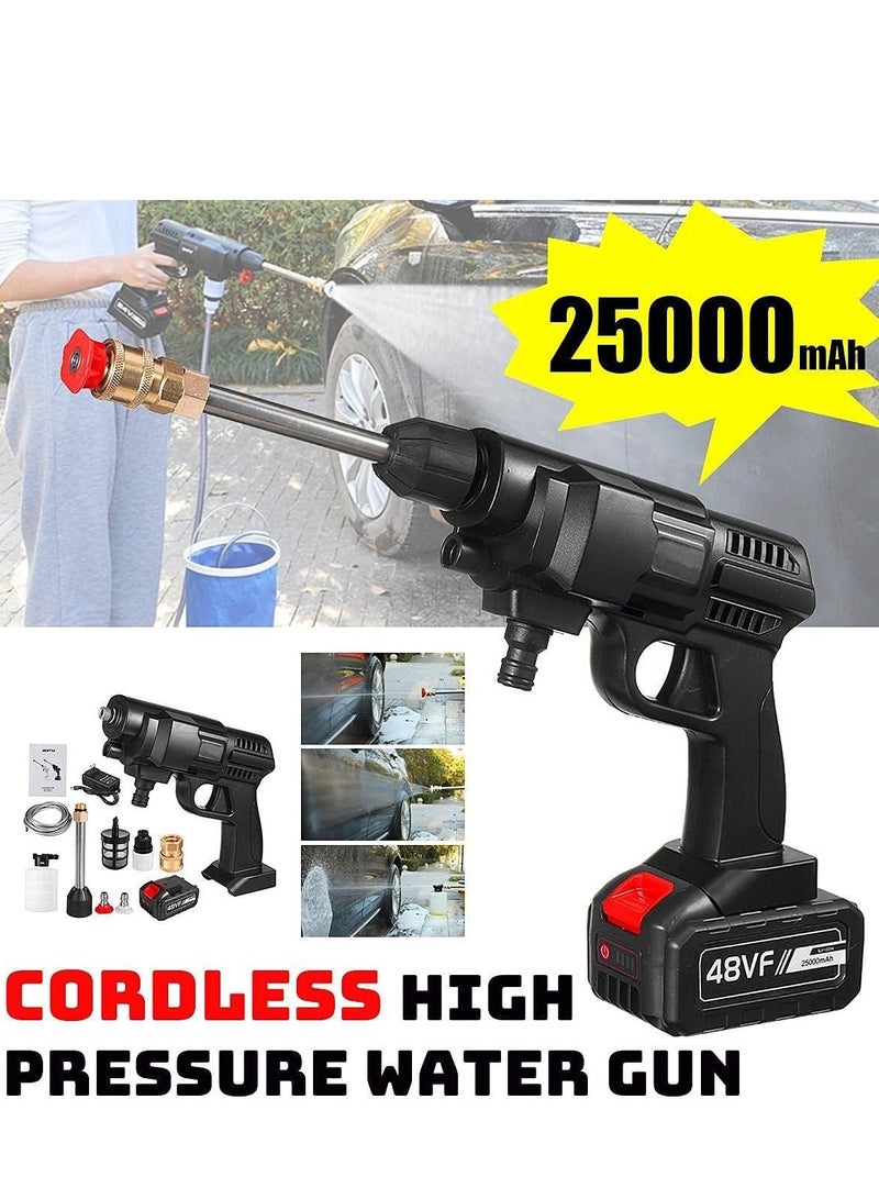 48V 25000mAh 30Bar Cordless High Pressure Car Washer with Nozzles Water Gun Set Garden Cleaning Jet Washing Machine  - Image 5